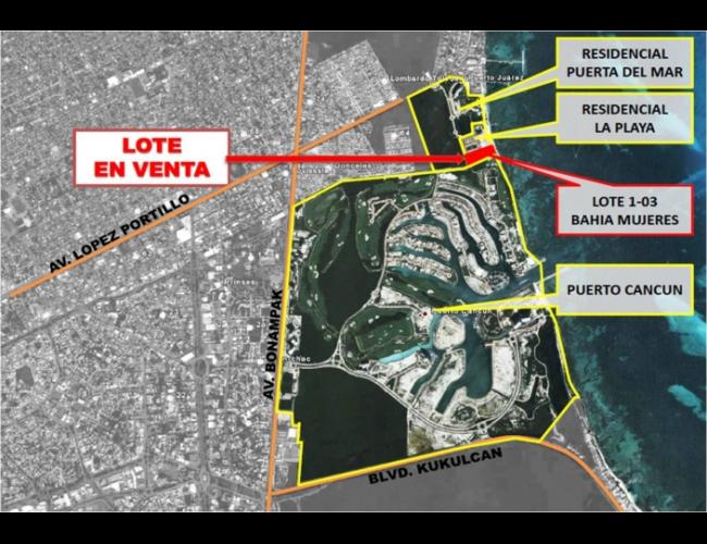 Terreno en Venta La Playa en Canc&uacute;n